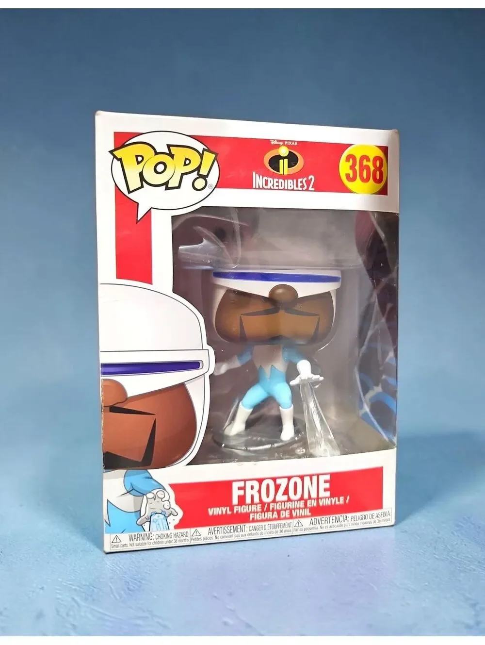Funko Pop Incredibles 2 Frozone 368 Vinyl Figure Preowned Box & Figure Wear